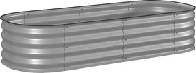 Outsunny Canteiro para Plantas, Canteiro Modular, Bordas Protegidas, Design com Fundo Aberto, 150 x 62 x 30 cm, Prata | Aosom Portugal