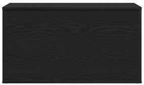 Baú de Armazenamento vidaXL Preto Carvalho 84x42x46 cm em Madeira Comp