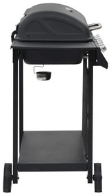 Grelhador/BBQ a gás com 6 zonas de cozinhar aço preto