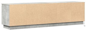 Gabinete de TV com LED Cinza Concreto 180x38x49 cm Madeira de Engenhar