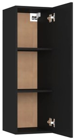 Móvel de TV 30,5x30x90 cm derivados de madeira preto