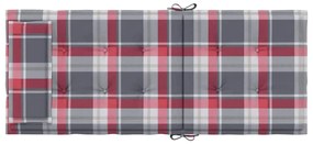 Almofadões p/ cadeira encosto alto 4 pcs oxford xadrez vermelho