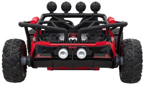 Carro elétrico para Crianças 2 Lugares Buggy Racing 5 24V Rodas Espuma EVA, assento couro ecológico Vermelho