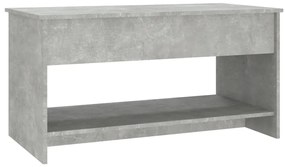 Mesa de centro 102x50x52,5cm madeira processada cinza cimento