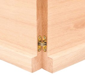 Prateleira de parede 220x60x(2-4)cm carvalho maciço não tratado