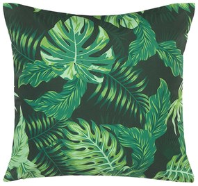Conjunto de 2 almofadas externas com padrões de folhas verdes 45 x 45 cm FUNO Beliani