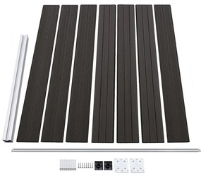 Painel de cerca 175x146 cm WPC cinzento