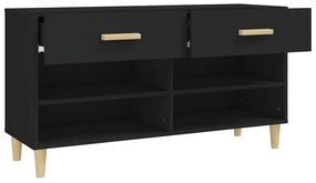 Sapateira 102x35x55 cm derivados de madeira preto