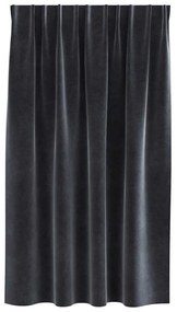 Cortinas Blackout vidaXL com fita superior 2 pcs Cinza Escuro Veludo