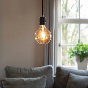 Candeeiro de suspensão moderno preto - Cavalux