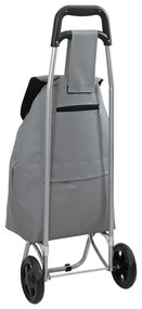 vidaXL Carrinho de Compras Cinzeto 35 x 28 x 92 cm Tecido Oxford