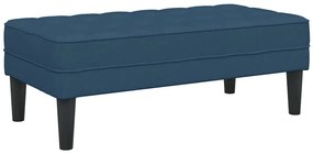 Banco vidaXL Azul 113x57x39 cm Tecido