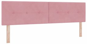 Cabeceira vidaXL Estofada com Botões Rosa 180 cm Veludo
