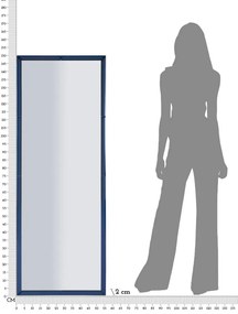 ESPELHO DE PAREDE 55X2X150 CM (TAMANHO INTERIOR DO ESPELHO 49X143,5 CM) AZUL