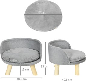 PawHut Cama Elevada para Cães Cama para Cães Mini com Almofada Lavável