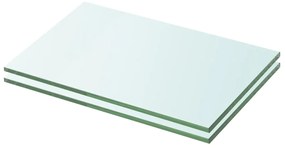 Prateleiras 2 pcs 20x25 cm vidro transparente