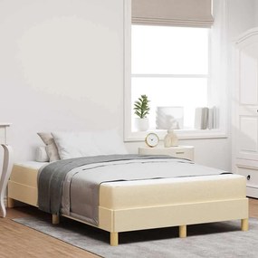 vidaXL Cama Box Creme 120 x 200 cm tecido