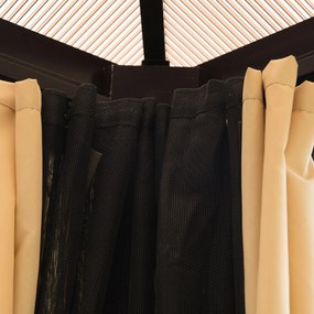 Pérgola para Jardim 3x3,6m Pérgola para Exterior Anti UV Teto de Polic