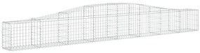 Cestos gabião arqueados 4 pcs 400x30x40/60 cm ferro galvanizado