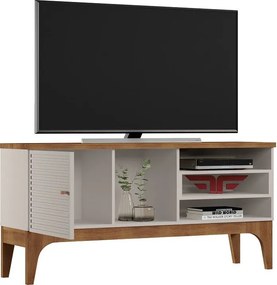 Móvel TV LISBOA – 136x36,5x67,3 cm – MDP Casca de Ovo e Matte com Port