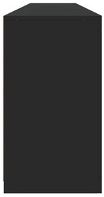 Aparador com luzes LED 202x37x67 cm preto