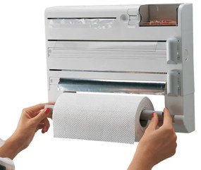 Suporte de parede p/ rolos de cozinha Parat Plus branco 25723