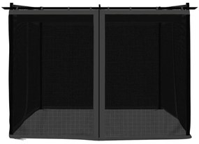 Gazebo com paredes de malha 3x3 m aço antracite