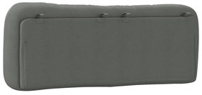Almofadão de cabeceira 140 cm tecido cinzento-escuro