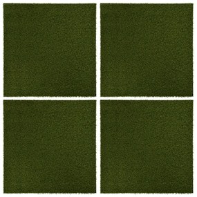 316172 vidaXL Ladrilhos de relva artificial 4 pcs 50x50x2,5 cm borracha