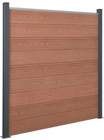 vidaXL Conjunto de painéis de vedação 180x186 cm WPC castanho