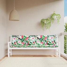 vidaXL Almofadões p/ banco de jardim 2 pcs 200x50x7 cm tecido multicor