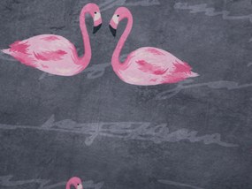 Tapete redondo com padrão de flamingo ⌀ 120 cm KERTE Beliani