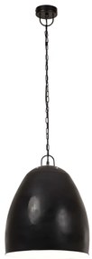 Candeeiro suspenso industrial redondo 25 W 42 cm E27 preto