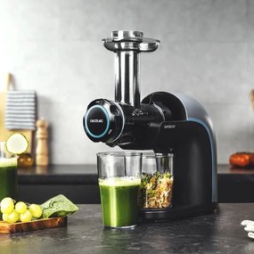 Liquidificador Cecotec de prensagem a frio Juice&Live 2000 EasyClean velocidade lenta 70 RPM, regulador de polpa, 3 níveis de mistura, tampa anti-gote