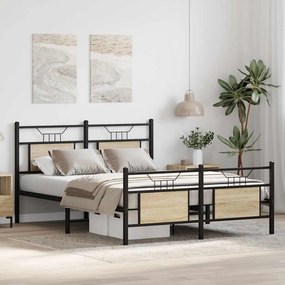 Estrutura cama s/ colchão derivados de madeira carvalho sonoma