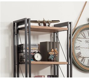 Estante Cosmo – Pinheiro Atlântico Preto – 60x180x35 cm