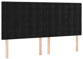 Cama com molas/colchão 180x200 cm veludo preto