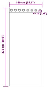 Cortinas de voile com ilhós 2 pcs areia