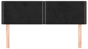 Cabeceira de cama 2 pcs veludo 72x5x78/88 cm preto