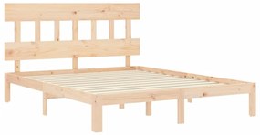 Cama sem colchão 160x200 cm madeira de pinho maciça