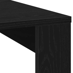 Mesa de Centro vidaXL Preta Carvalho 100x100x35 cm Madeira engenheirad