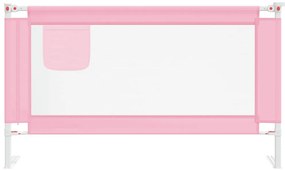 Barra de segurança p/ cama infantil tecido 140x25 cm rosa