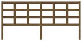 Cabeceira de cama 205,5x4x100 cm pinho maciço castanho mel