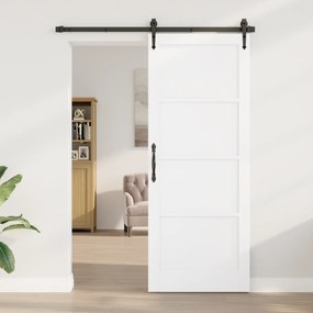 vidaXL Porta Interna "ORKDAL" Branca 83x211x4 cm Madeira Sólida de Pinheiro
