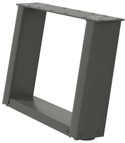Pés para mesa de centro em forma de U, 2 peças, antracite, 50x(30-31)