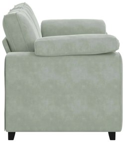 Sofá-luvas 120 cm veludo cinzento-claro