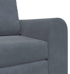 Sofá-Cama 2-em-1 Cinza Escuro 98x71x83 cm Veludo