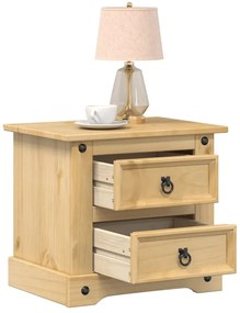 Mesa de cabeceira Corona 53x39x50 cm madeira de pinho maciça