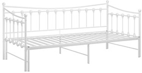 Estrutura sofá-cama de puxar 90x200 cm metal branco