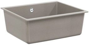 vidaXL Pia Cinzeto 530 x 460 mm 80% Quartzo e 20% Resina